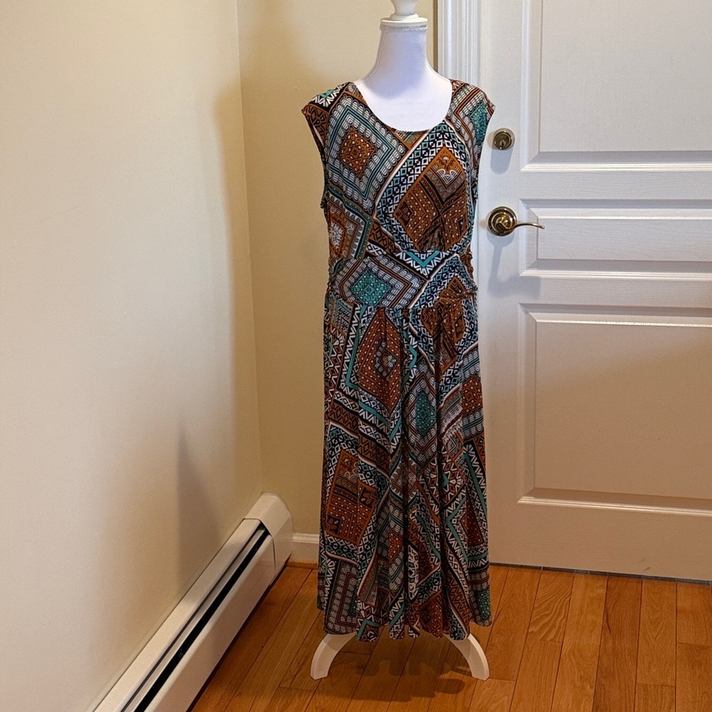 Ruby Rd. Multicolor Geometric Midi Dress - Picture 3 of 11